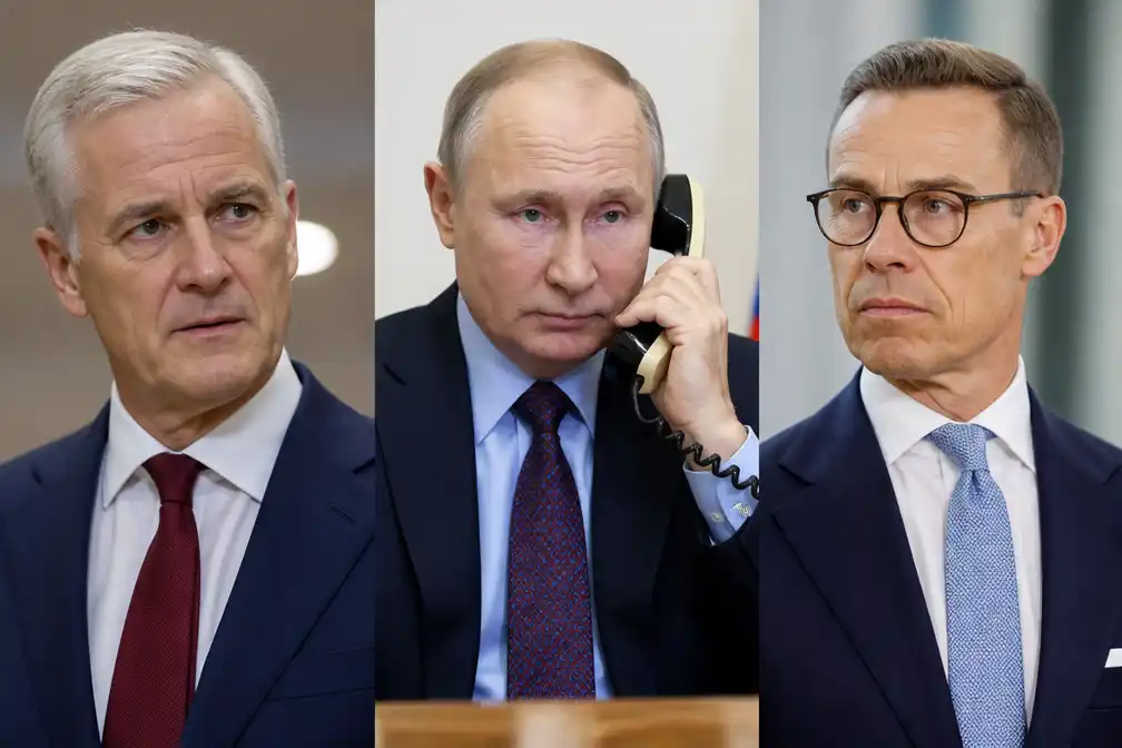 Poetin bereidt telefoongesprek voor met Noorse premier Støre en Finse president Stubb