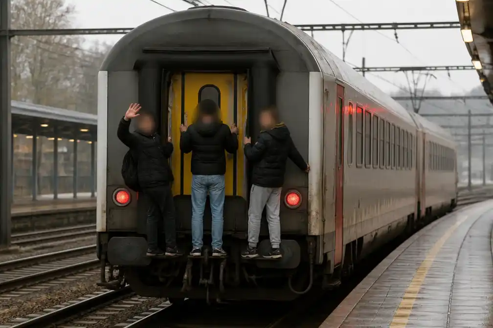 Drie jongeren gefilmd terwijl ze aan rijdende trein hangen in La Louvière-Sud