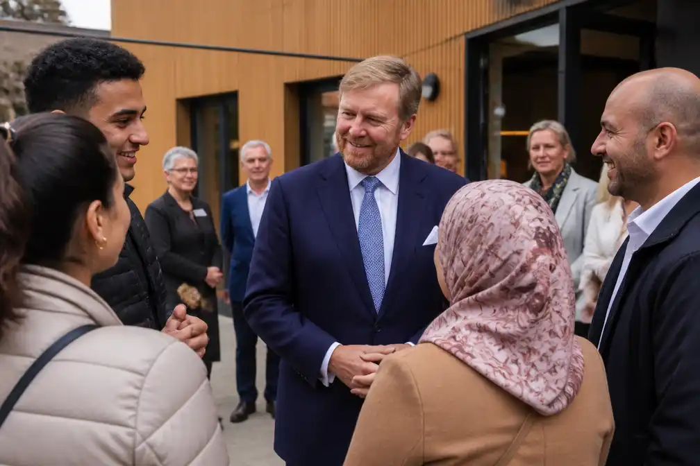 Koning bezoekt azc Leersum: 'soms kan het ook heel goed gaan'