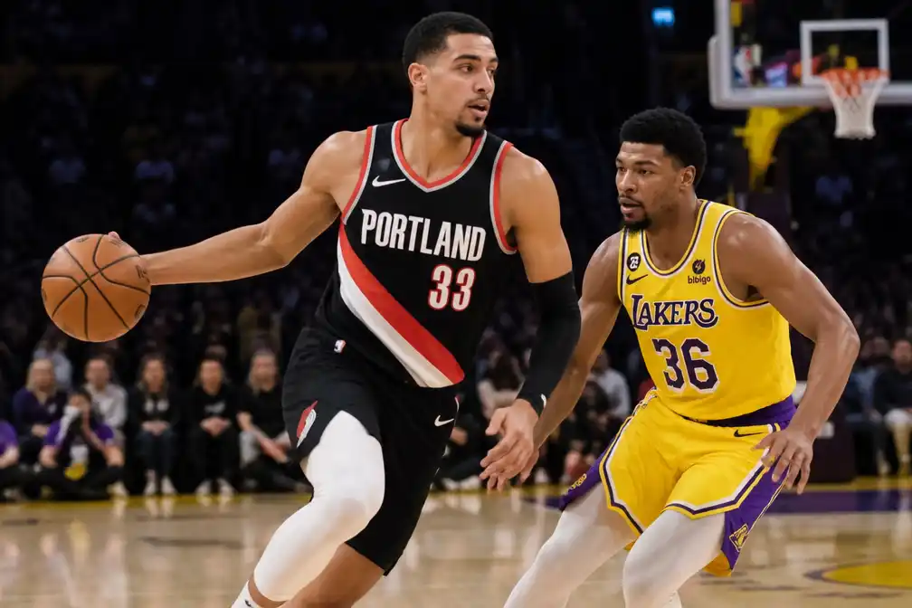 Portland Trail Blazers klopt LA Lakers met 136-129, sterke Toumani Camara