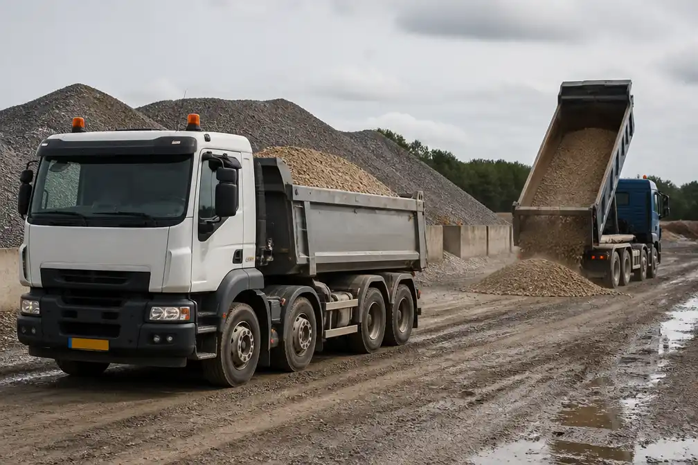 Nederlandse vrachtwagens vervoerden minder goederen in 2025, vooral door bouw