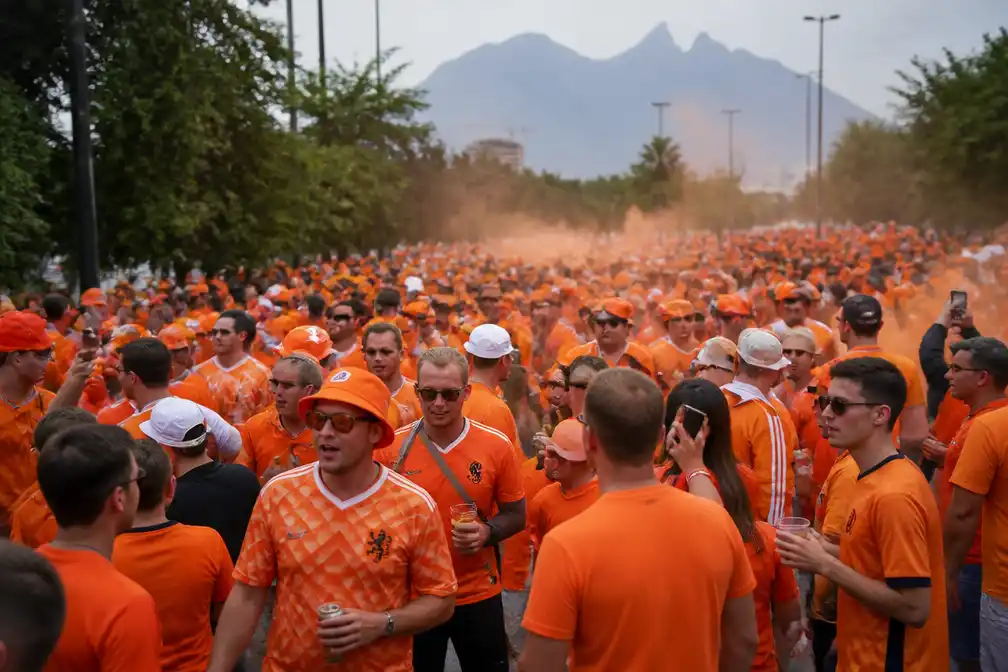 Eerste Oranjemars in Mexico voor Nederland-Marokko