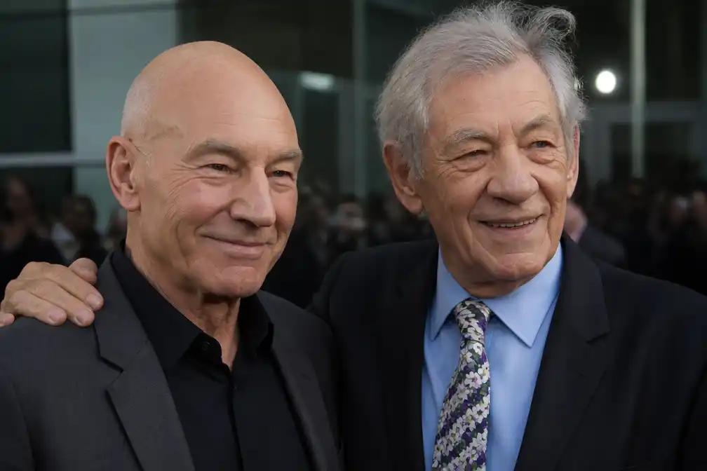 Ian McKellen leidt eerbetoon aan Patrick Stewart, Star Trek- en X-Men-acteur, overleden op 86-jarige leeftijd