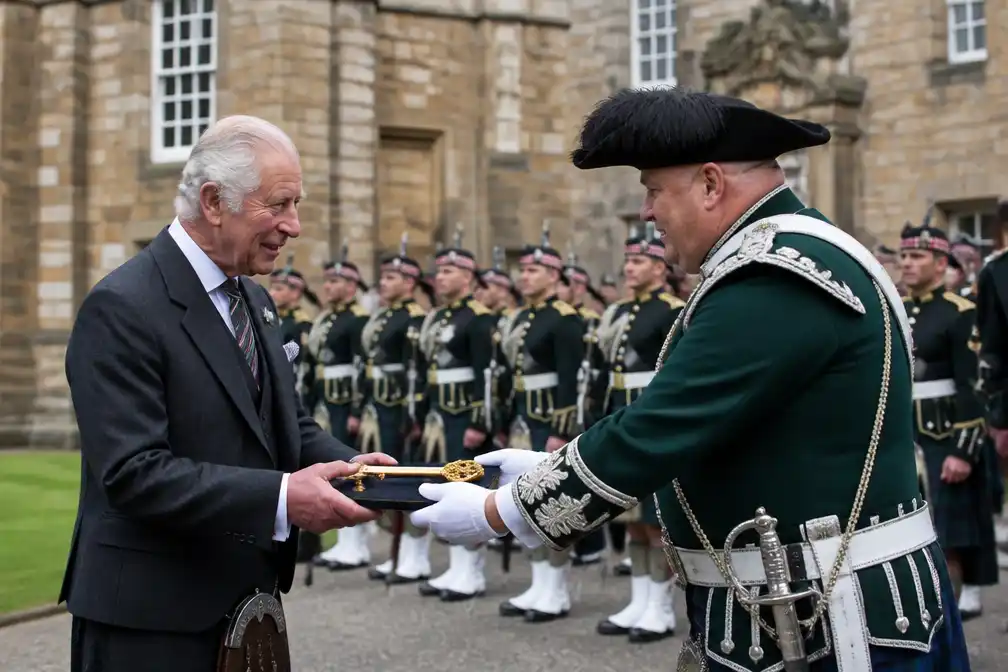 Koning Charles aangekomen in Edinburgh voor Holyrood Week