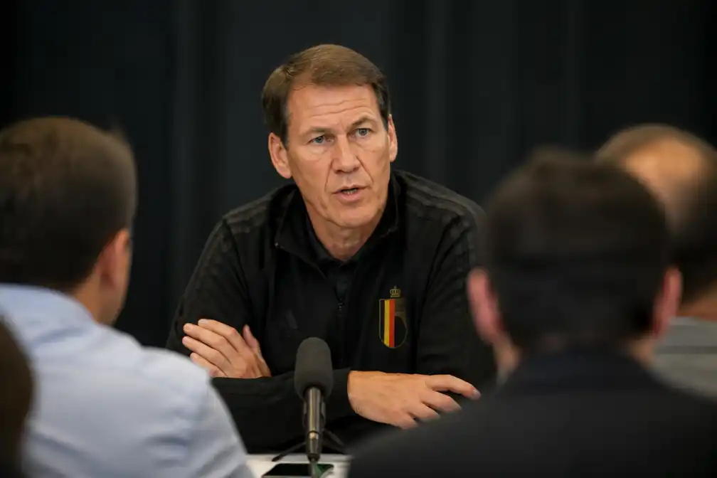 Bondscoach Rudi Garcia verdedigt De Bruyne en spreekt over afwezigheid Doku in rondetafelgesprek