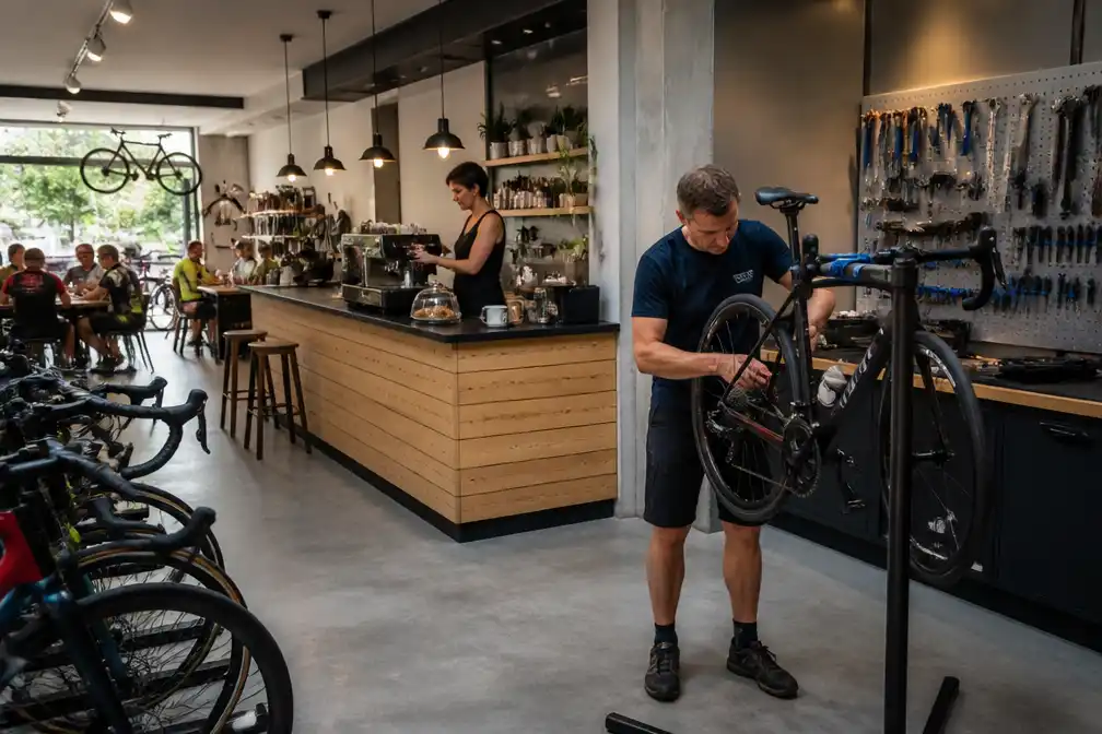 Fietsenwinkel in Lokeren breidt uit met café en workshopruimte