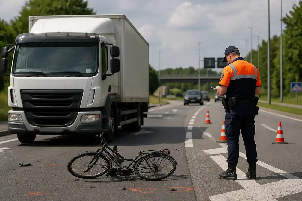 Fietsster (71) overleden na aanrijding door vrachtwagen in Herent; chauffeur nam verkeerde afrit