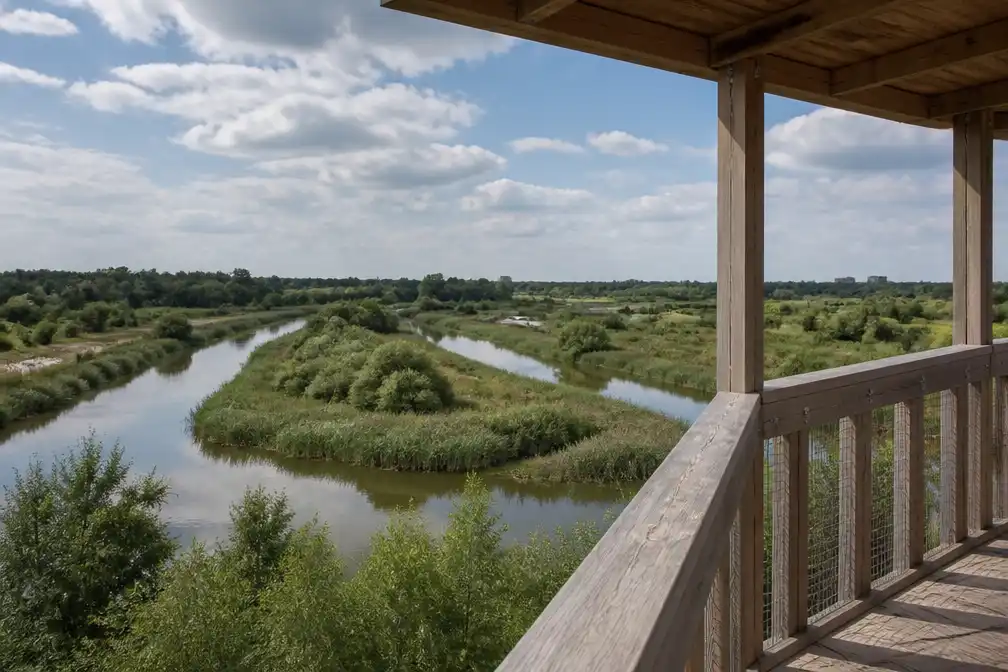 Nieuwe uitkijktoren geopend boven 25 hectare groot stadsmoeras in Hasseltse Prinsbeemden
