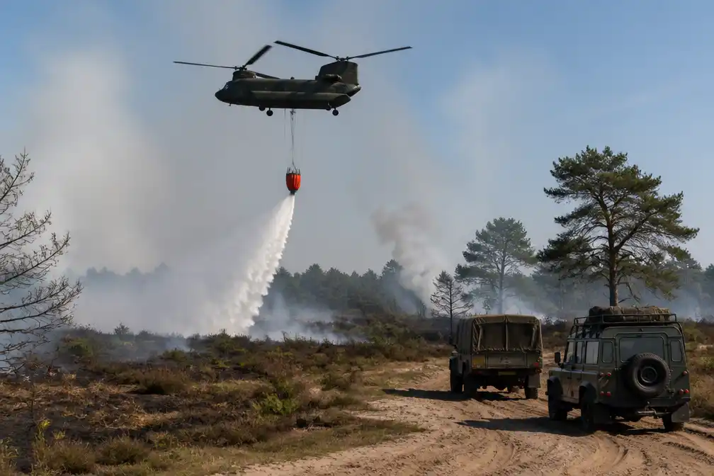 Branden op militaire terreinen niet door strafbare feiten, volgens marechaussee