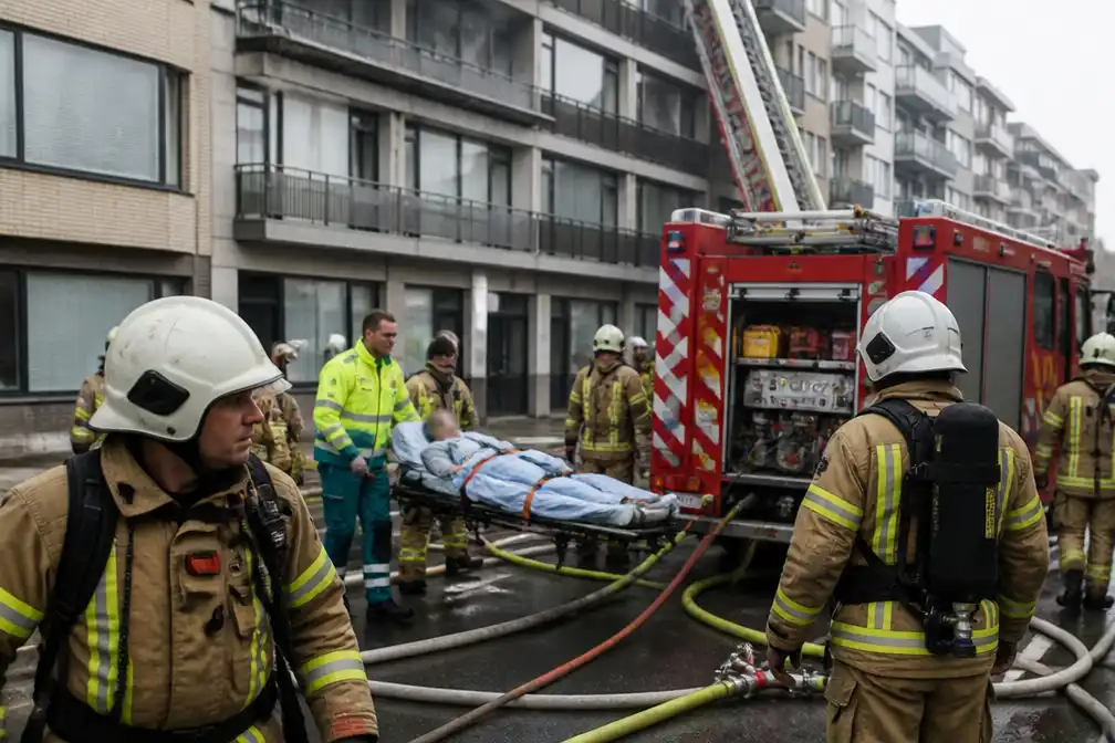 Dodelijke brand in Antwerps appartement, oud-burgemeester Bob Cools per brancard geëvacueerd