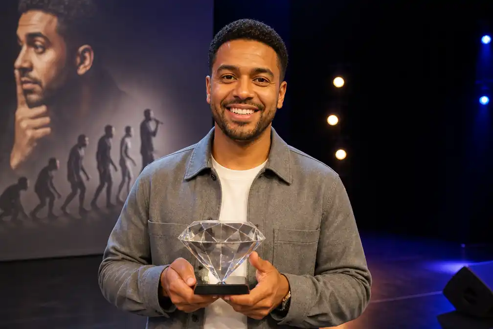 Cabaretier Jay Francis ontvangt Diamanten Ticket Award voor voorstelling Evolutie