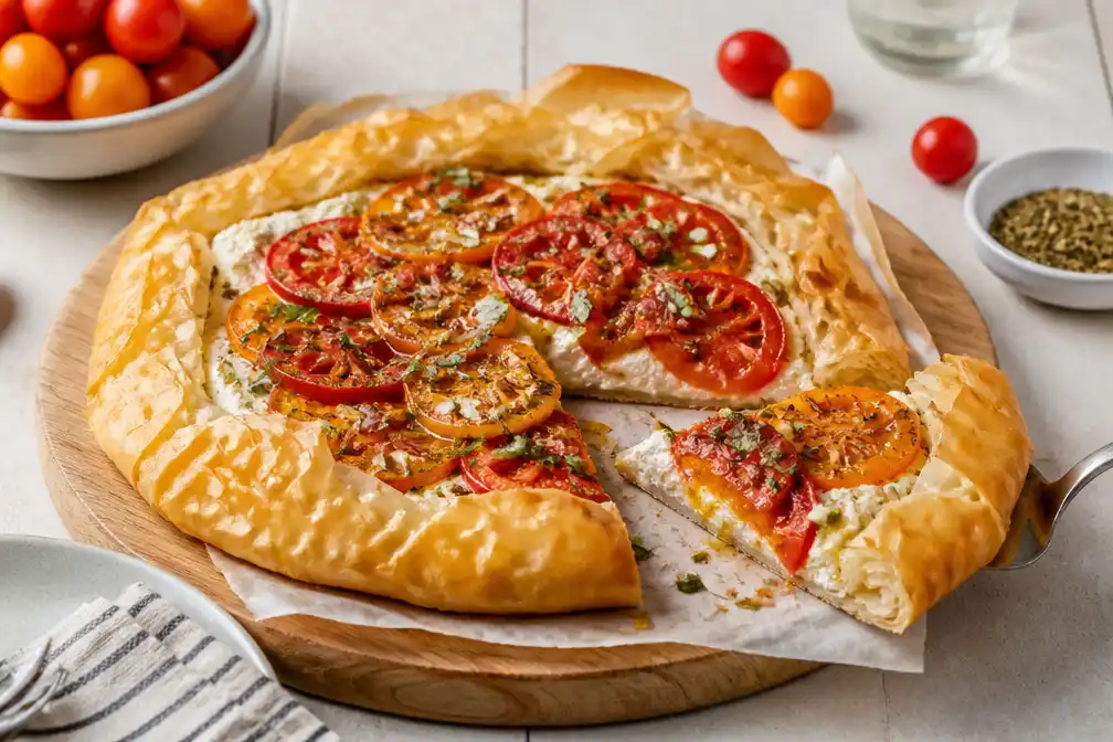 Filodeeg-galette met tomaten: recept gepubliceerd op 3 juli 2026
