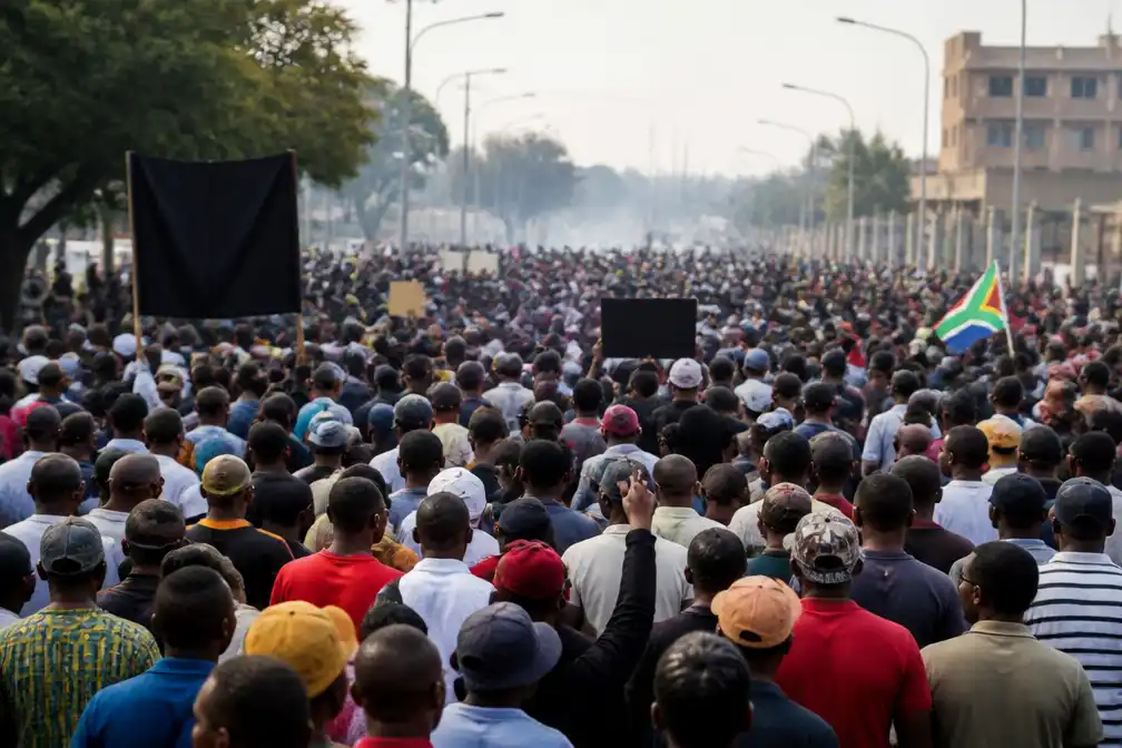 Anti-migrantenbeweging in Zuid-Afrika belooft wekelijkse marsen tot buitenlanders vertrekken
