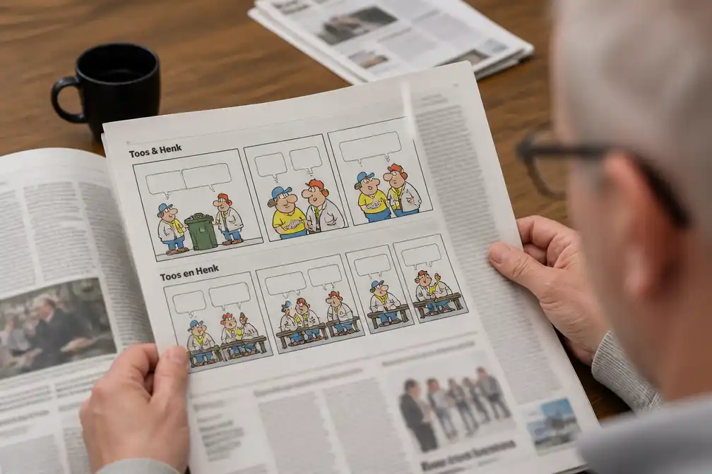 Cartoon 'Toos en Henk' van Paul Kusters verschenen op 4 juli 2026