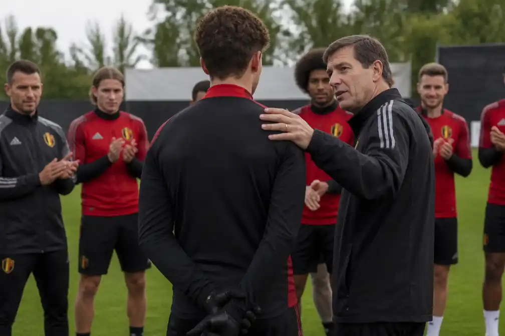 Rode Duivels nemen afscheid van Canadese trainingsdoelman Max Anchor