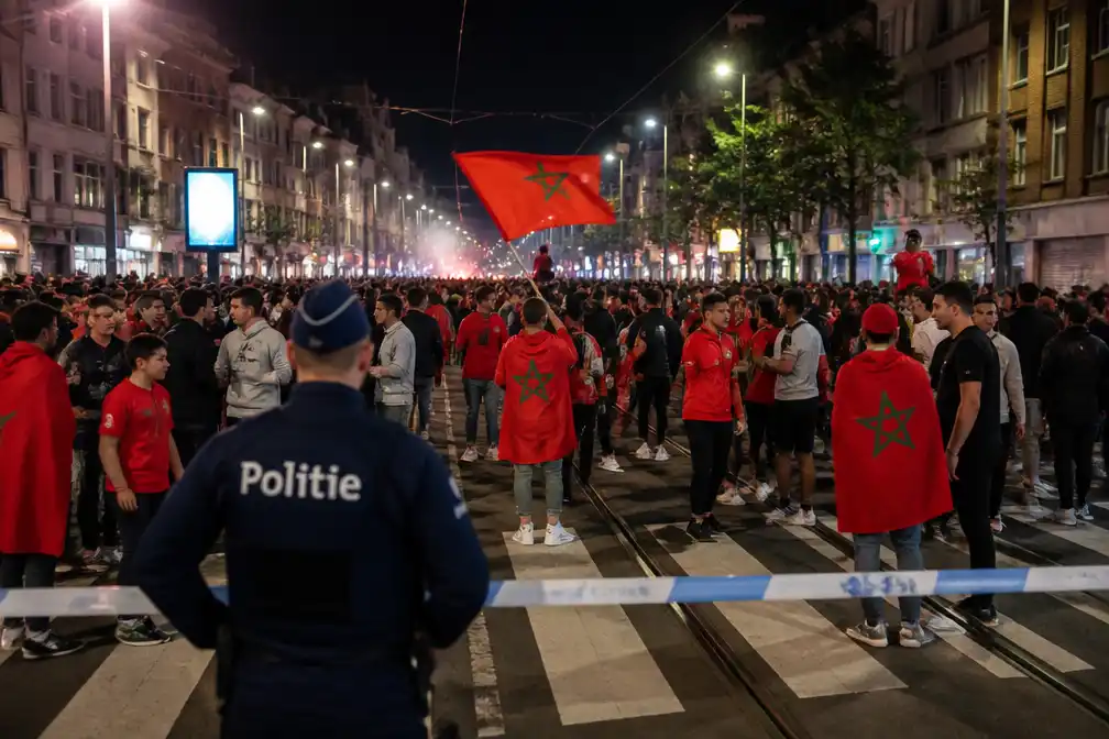 Marokkaanse WK-winst leidt tot feest in Borgerhout en Brussel