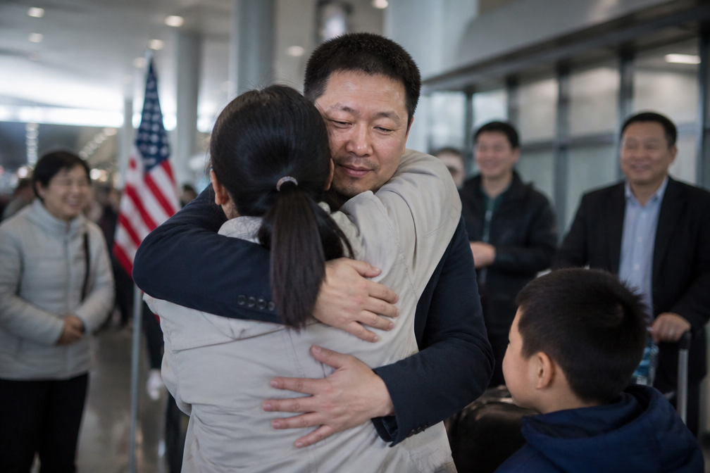 Oprichter van ondergrondse Zion Church, Ezra Jin, vrijgelaten uit Chinese gevangenis en herenigd met familie in VS
