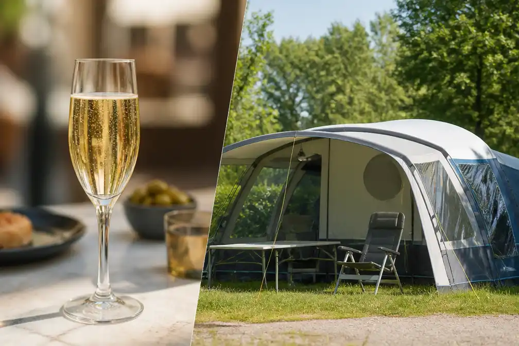 Eline: glas champagne kost evenveel als campingplek