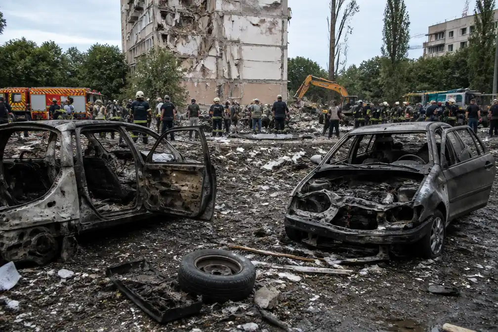 Russisch bombardement doodt 22 in Kyiv, Oekraïne onderschept geen enkele ballistische raket