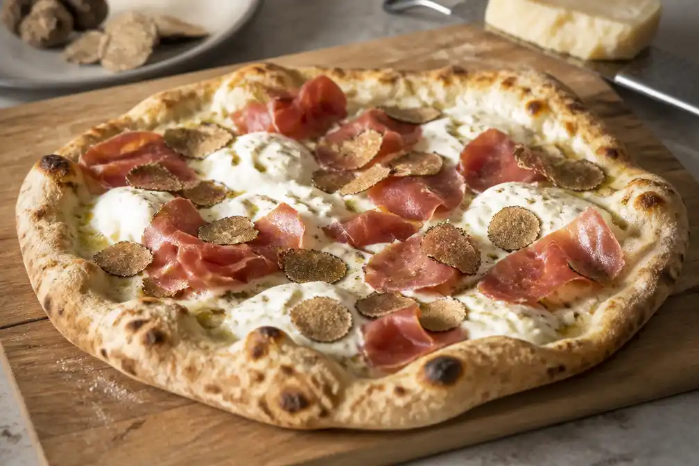 Regionale kranten delen recept voor pizza al tartufo
