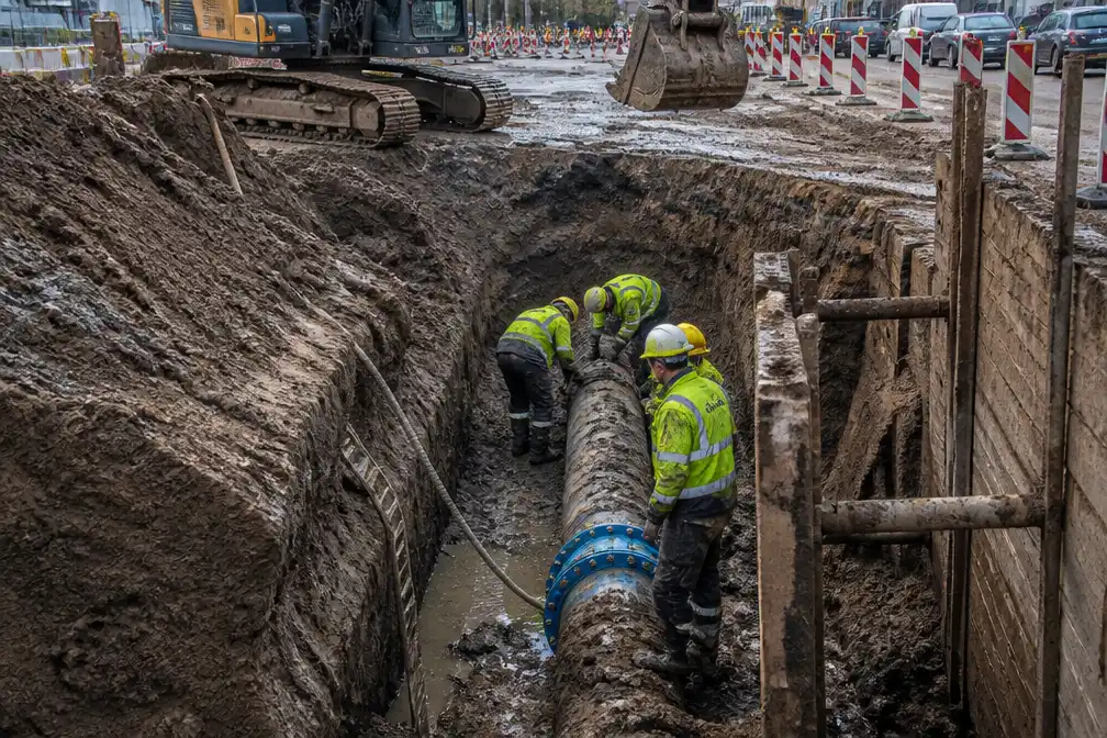 Honderden inwoners van Kortemark en Torhout dag zonder water na leidingbreuk