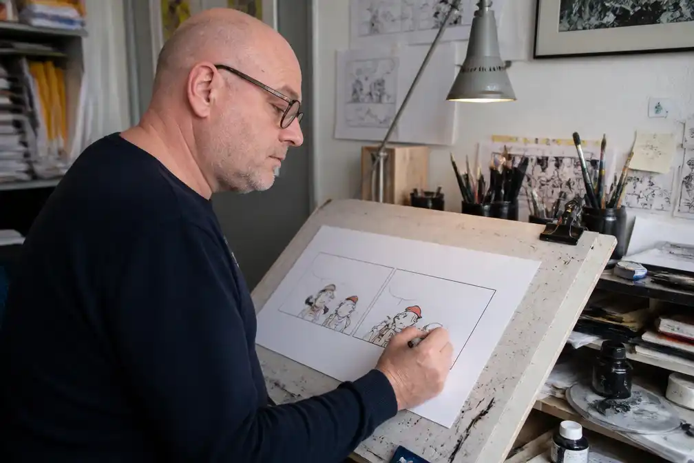 Dagelijkse cartoon 'Toos en Henk' van Paul Kusters verschijnt in Nederlandse kranten