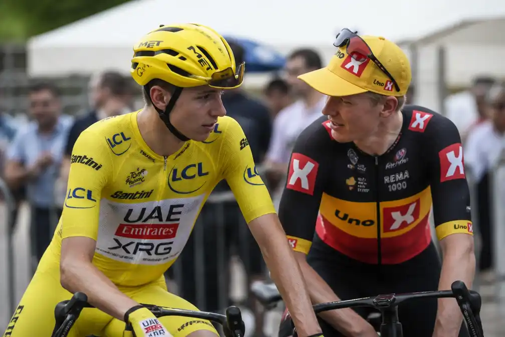 Pogacar niet rouwig om verlies gele trui in Tour de France aan Træen