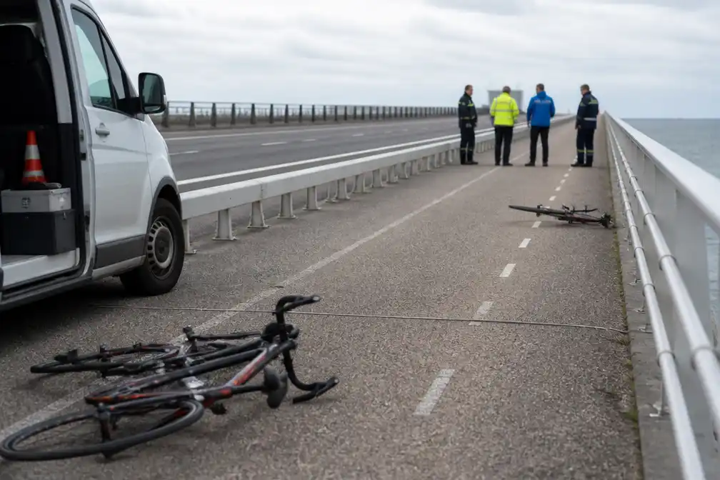 Wielertoeristen uit Essen en Kalmthout zwaargewond door kabel op Zeelandbrug