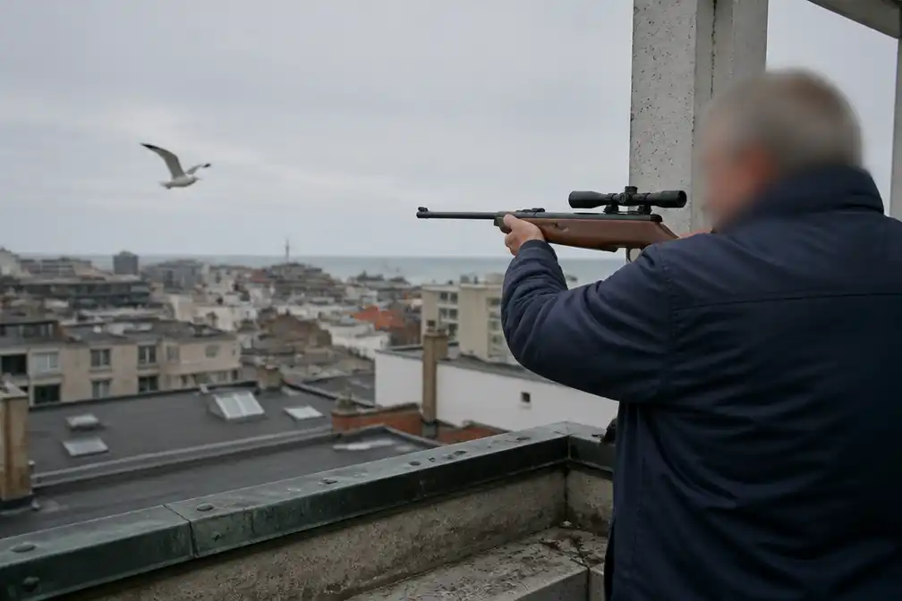 Politie Oostende onderzoekt man die meeuw neerschoot van dakterras
