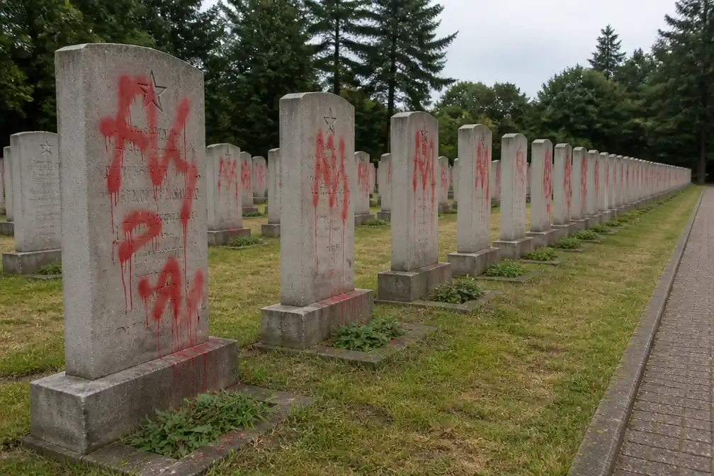 150 Sovjet-oorlogsgraven in Leusden beklad met pro-Russische en anti-islam leuzen