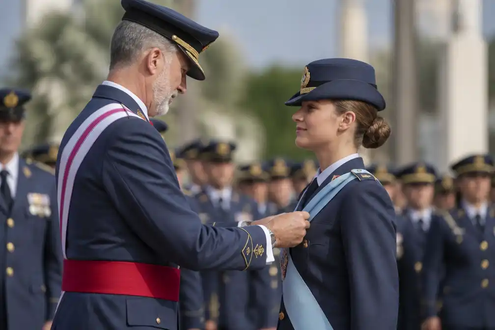 Spaanse prinses Leonor krijgt Grootkruis na afronden militaire opleiding