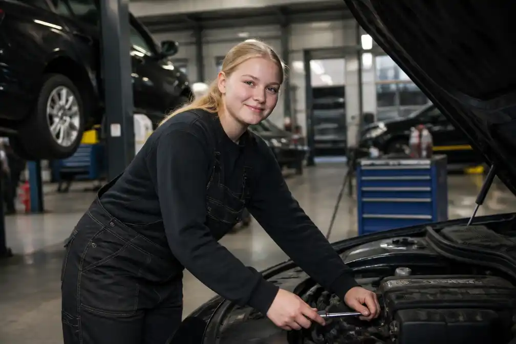 Garage geeft topstagiaire Yinthe (15) bijzonder cadeau vanwege tekort aan monteurs