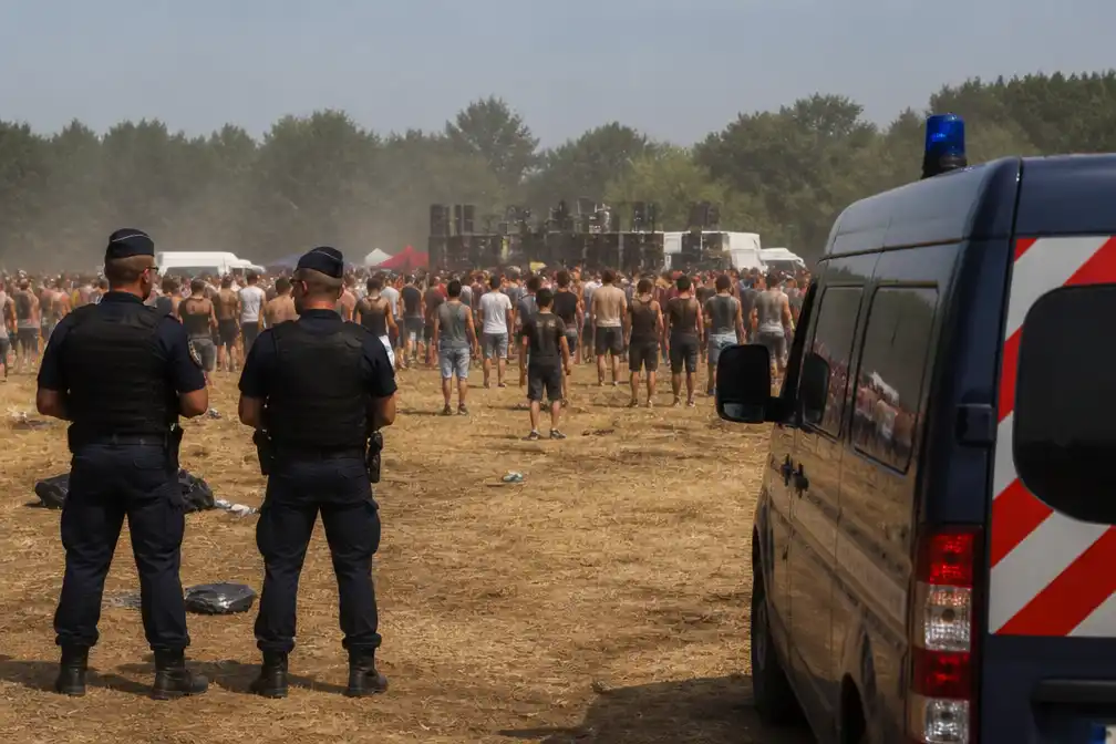 Illegale rave trekt 1.500 bezoekers in Bretagne tijdens hittegolf en brandgevaar