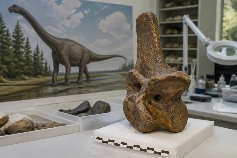 Nieuwe langnekdinosaurus ontdekt in Thailand aan de hand van 150 miljoen jaar oude wervel