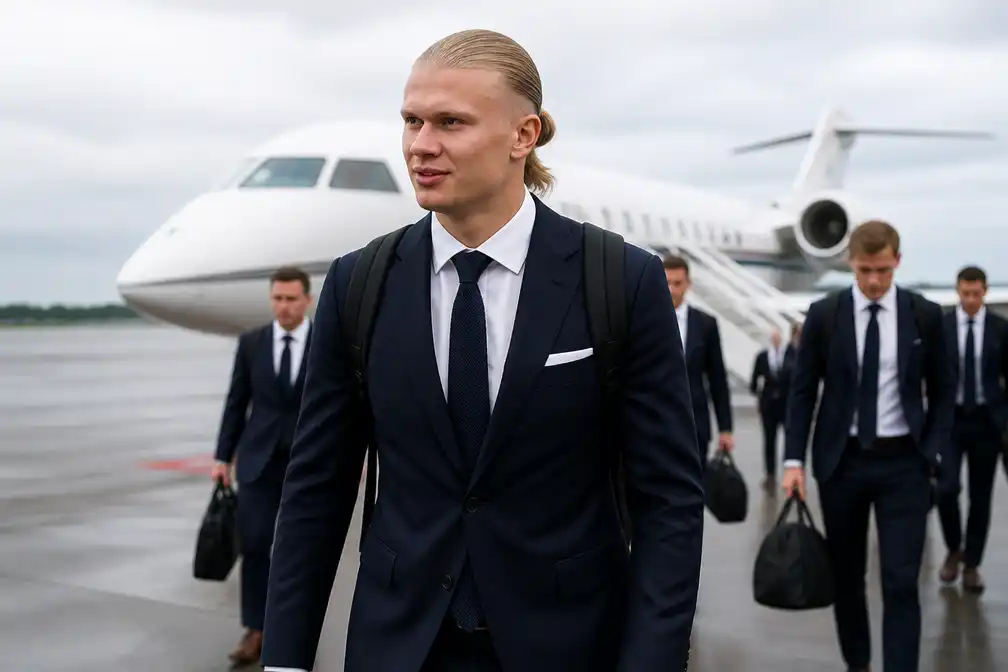 Noors voetbalelftal terug in Noorwegen, op weg naar audiëntie bij koning Harald