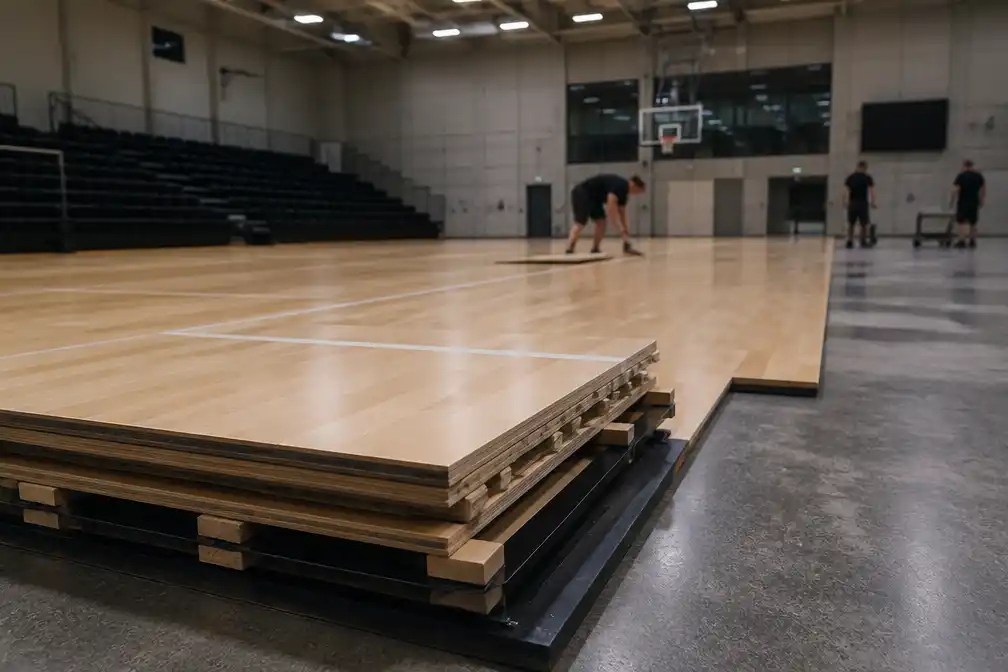 Kortrijk Spurs en stad investeren 101.000 euro in nieuwe mobiele basketbalvloer
