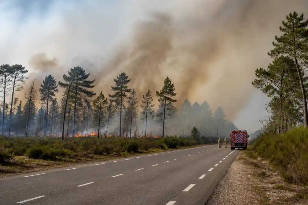 Natuurbrand in Mechels Bos in Maasmechelen laait opnieuw op, weg afgesloten
