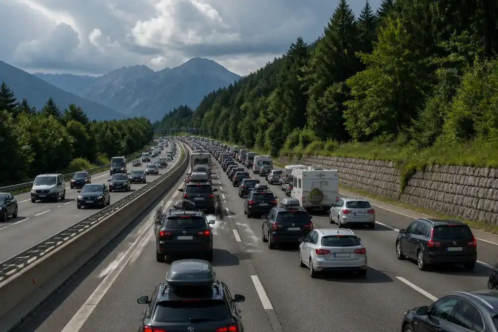 Zware vakantiedrukte en onweer verwacht op Europese wegen zaterdag