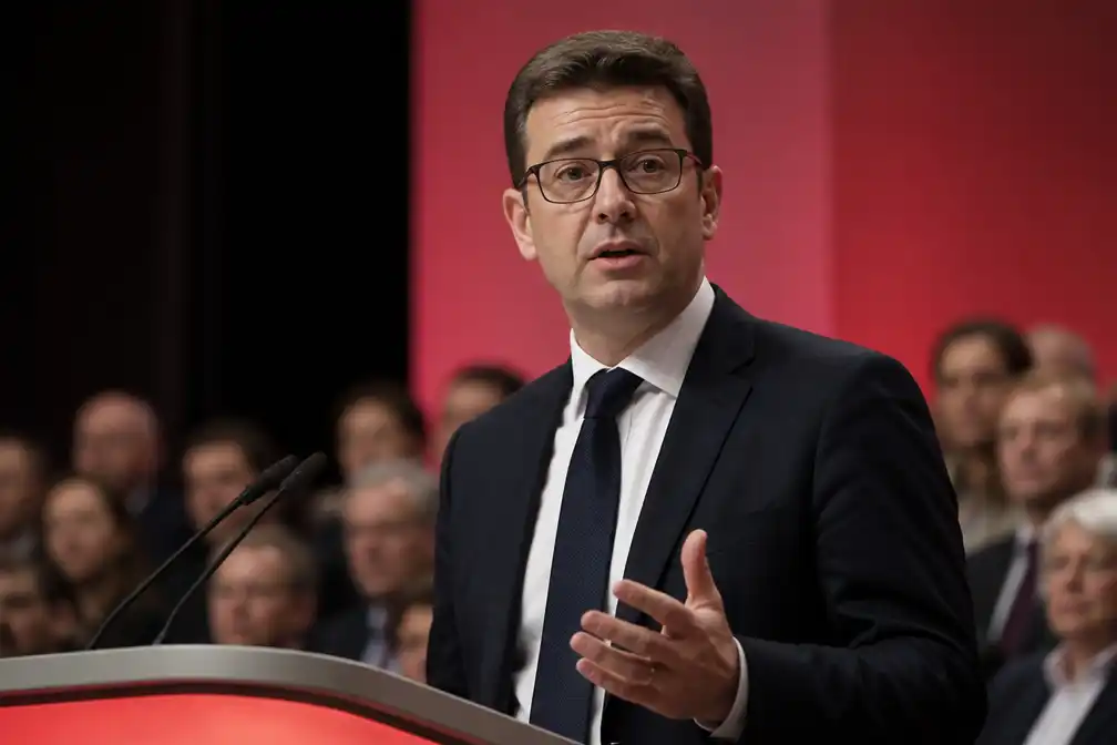 Andy Burnham belooft ‘de grote problemen aan te pakken’ in eerste toespraak als Labour-leider