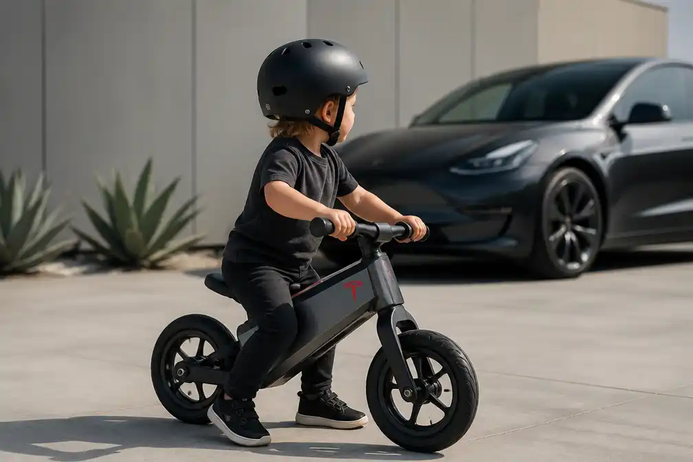 Tesla brengt loopfiets voor kleuters van 250 dollar uit