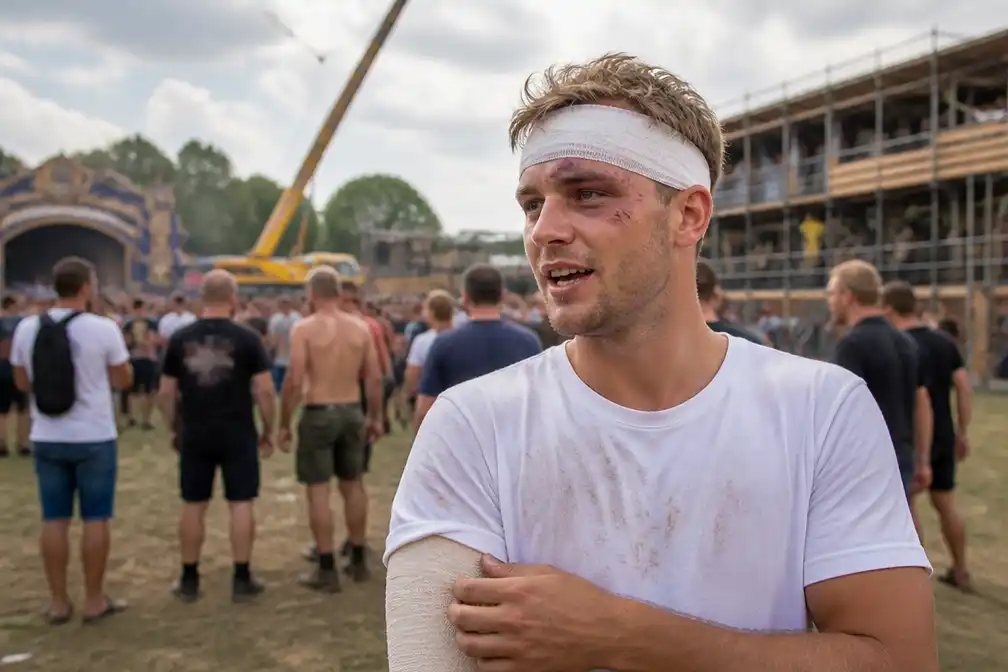 Stuntman Jim van Nes terug op Zwarte Cross na mislukte stunt, knie tegen hoofd