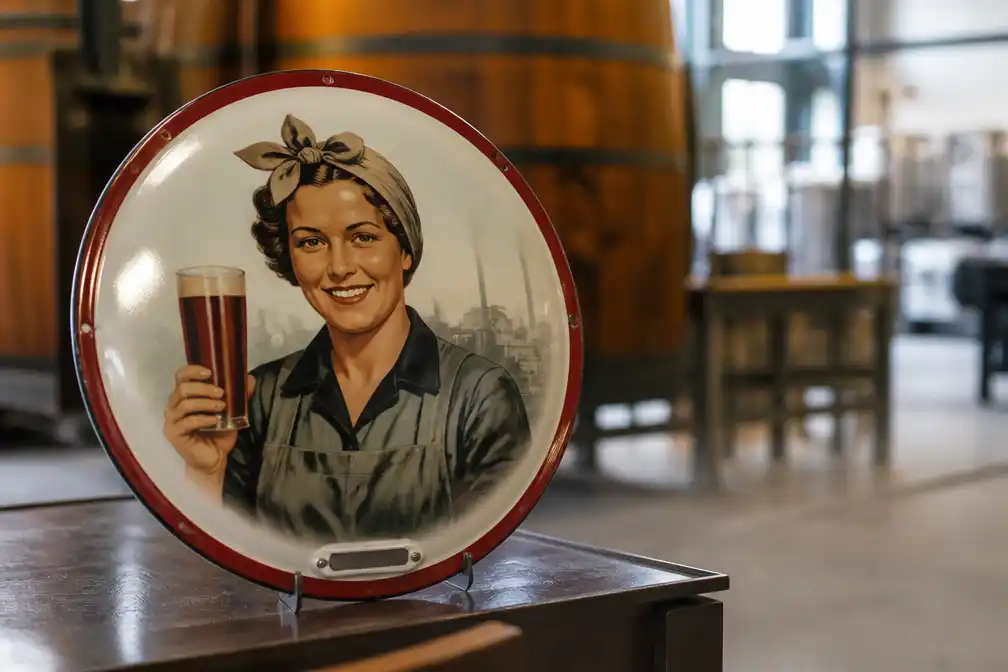 Brouwerij Rodenbach brengt 100 emaille borden met nostalgische Tante Yvonne uit