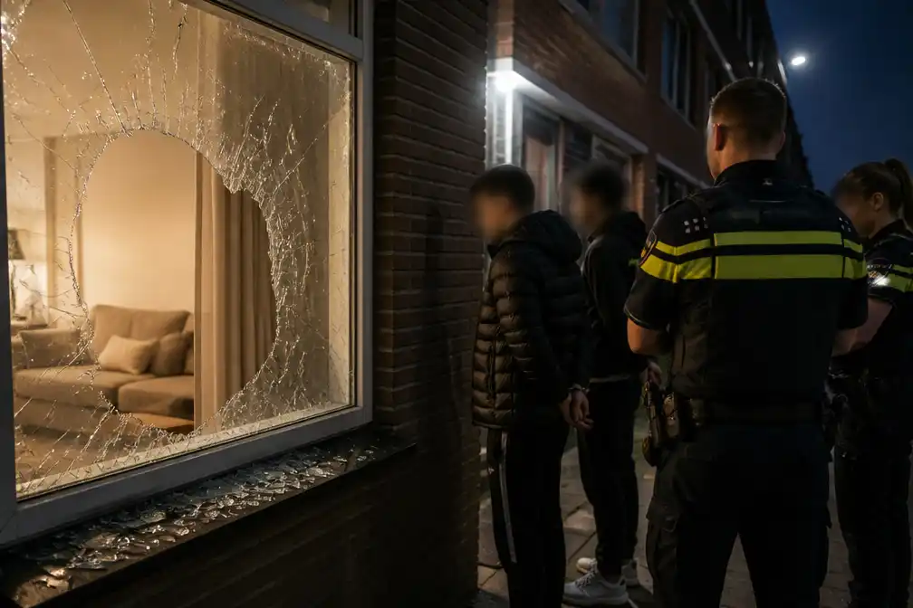 Steen door ruit leidt tot aanhoudingen na ouderwets speurwerk
