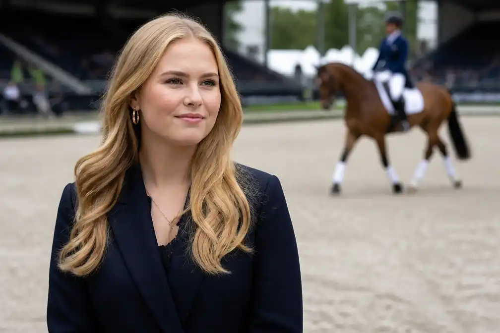 Prinses Amalia bij opening WK paardensport in Aken