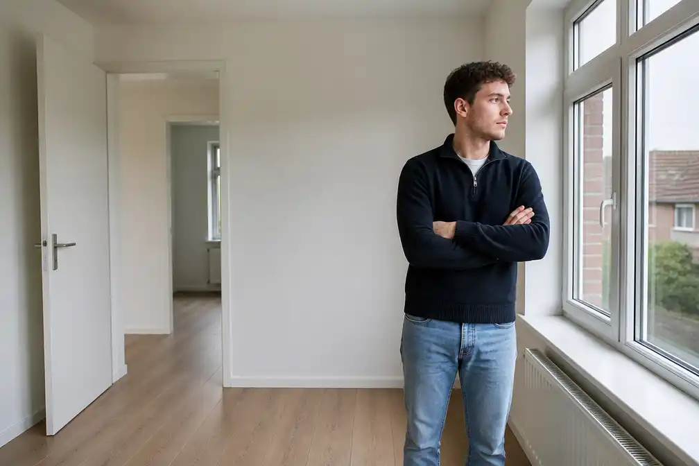 Bram de Kruijf (27) kocht eengezinswoning en heeft nu twee lege kamers