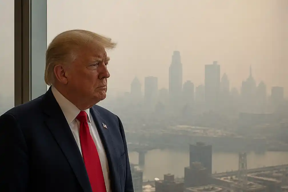 Trump verwijt Canada luchtvervuiling door bosbranden en spreekt van 'opzettelijke nalatigheid'