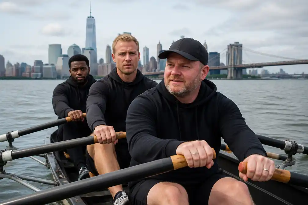 Rooney, Hart en Richards roeien op Hudsonrivier als straf voor WK-voorspelling
