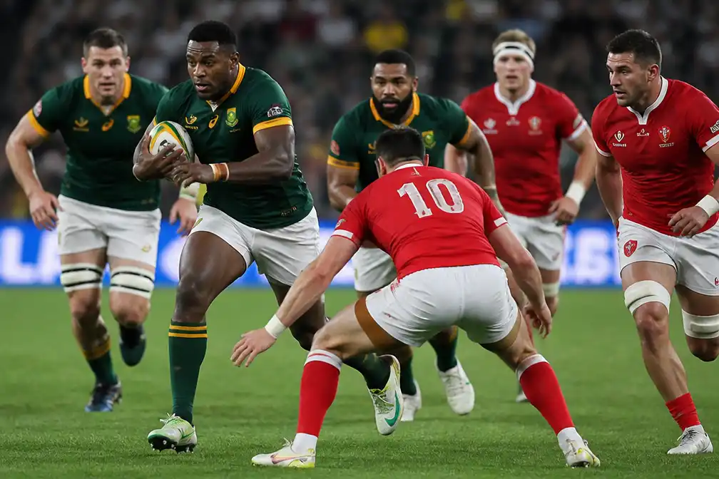 Zuid-Afrika walst met zeven tries over Wales heen in Durban