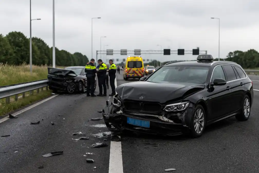 Spookrijder (33) onder invloed veroorzaakt aanrijding op A1 bij Naarden