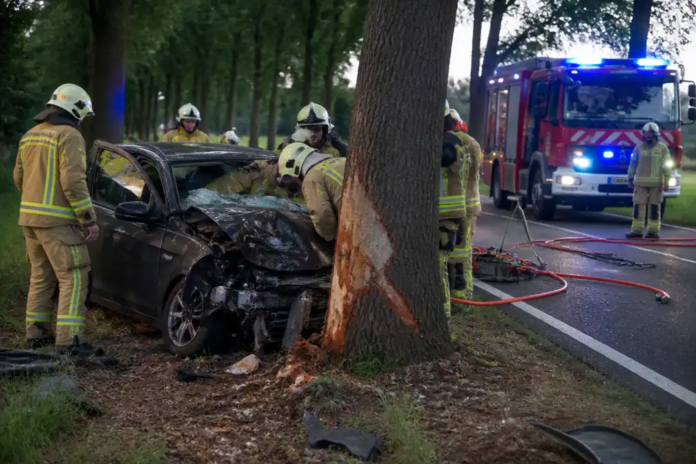 Bestuurder zwaargewond na botsing tegen boom in Beerse